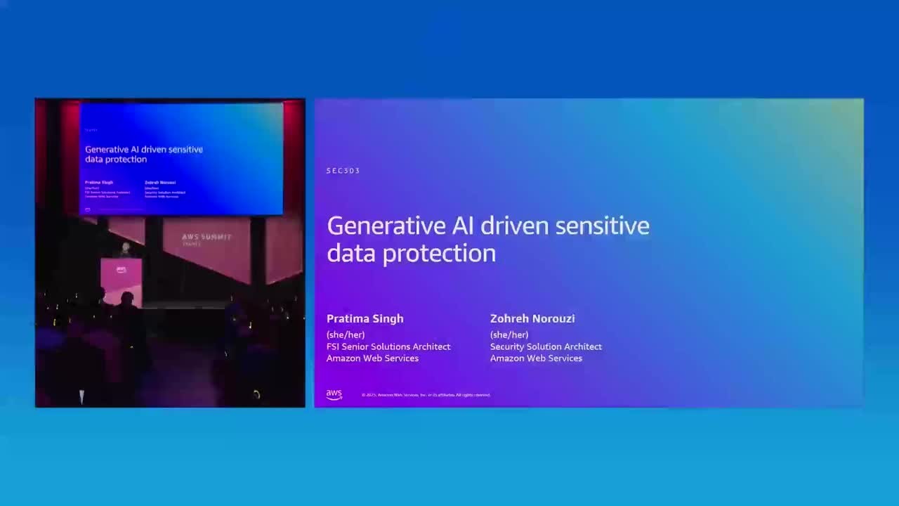 AWS Summit Sydney 2025: Generative AI driven sensitive data protection
