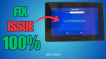 Fix Blackberry Playbook Issue: Unable to display the BlackBerry ID Agreement | GoldScrew Tips