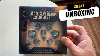 Silent Unboxing of Dungeons & Dragons Forgotten Realms Laeral Silverhand's Explorer's Kit