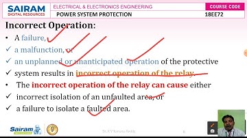 Lecture Video 8 18EE72 Module 1  Introduction to power system protection Dr  K V Ramanareddy