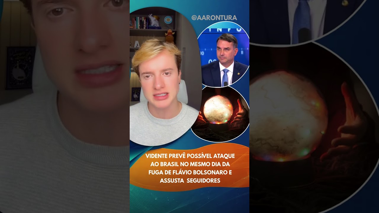 Vidente prevê possível ataque ao Brasil no mesmo dia da fuga de Flávio Bolsonaro e assusta