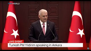 Turkish Pm Yildirim Speaks In Ankara About Turkey-Israel Relations Hasan Abdullah Reports