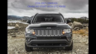 2016 jeep compass crank no start dtc p0688 (asd relay circut sense) diagnosis and fix