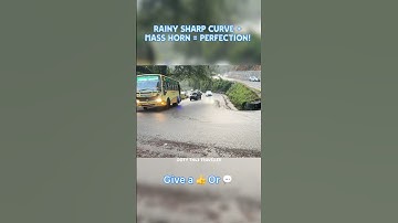 TNSTC Yellow Bus U-turn Like a Pro in Rainy Ghat Road 🌧️💛