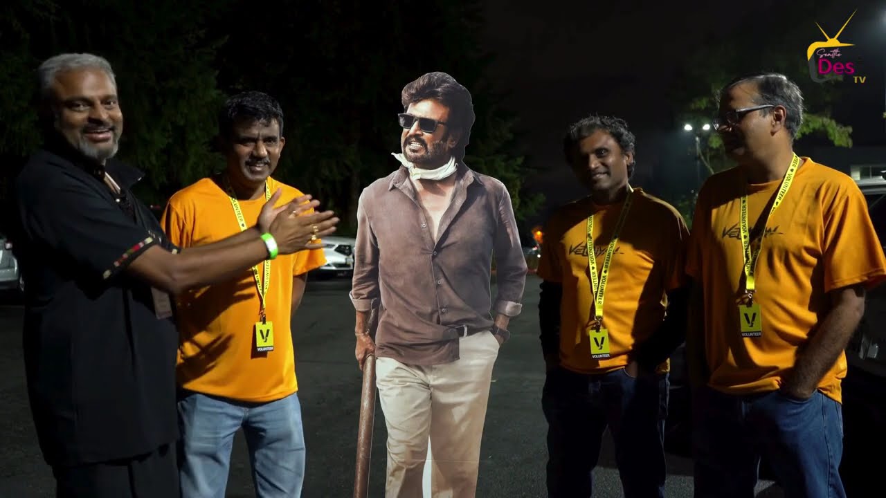 Seattle Thalaivar Fans Club team interview at the Pre-launch event of Rajnikanth's Vettaiyan movie.
