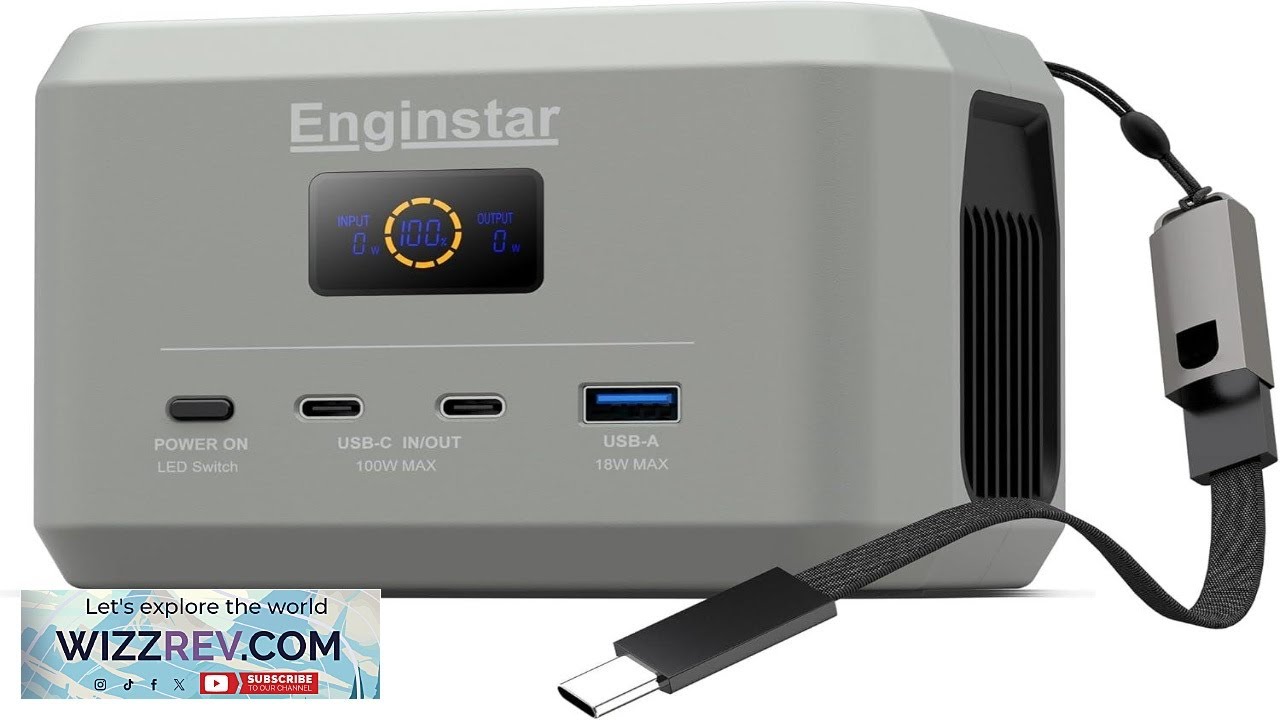 Портативная электростанция Enginstar, наружная, аккумулятор LiFePO4 99 Вт·ч, солнечный генератор ...