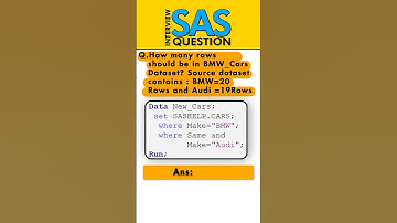 SAS Interview Question and Answer -14 #sasprogramming #sasonlinetraining