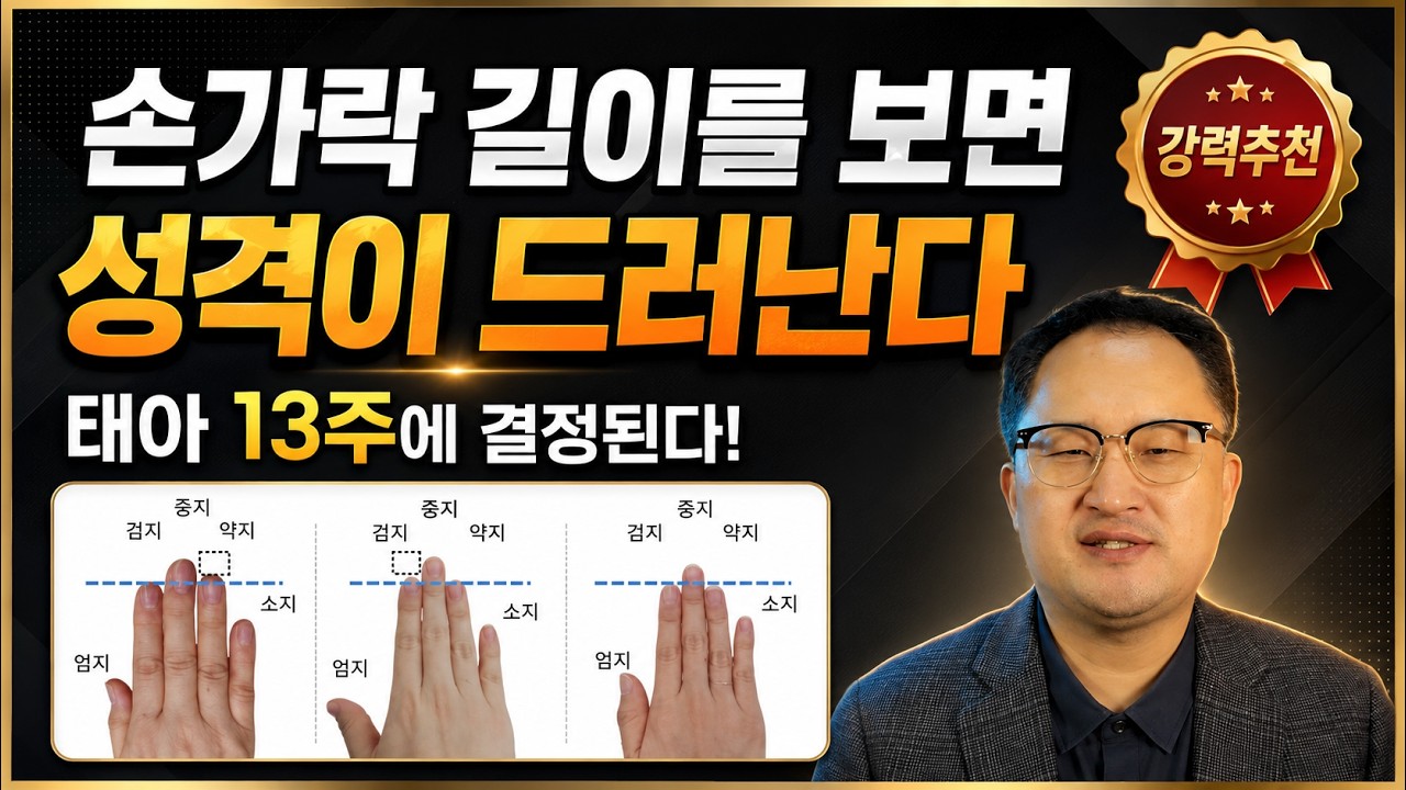 손가락 길이에 따른 3가지 성격 약지 검지 중 어느 것이 길은가 - YouTube