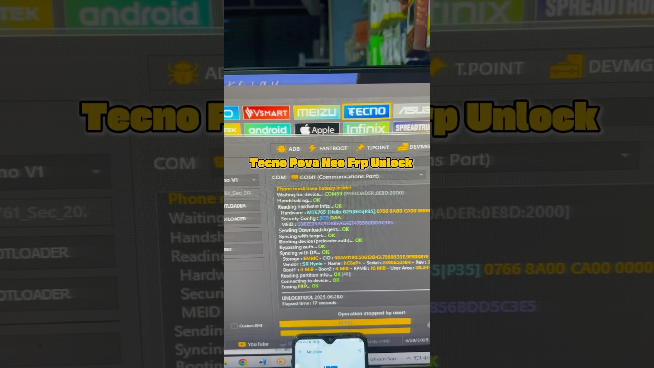 Tecno Pova Neo ( LE6h ) Frp unlock 100% Done 