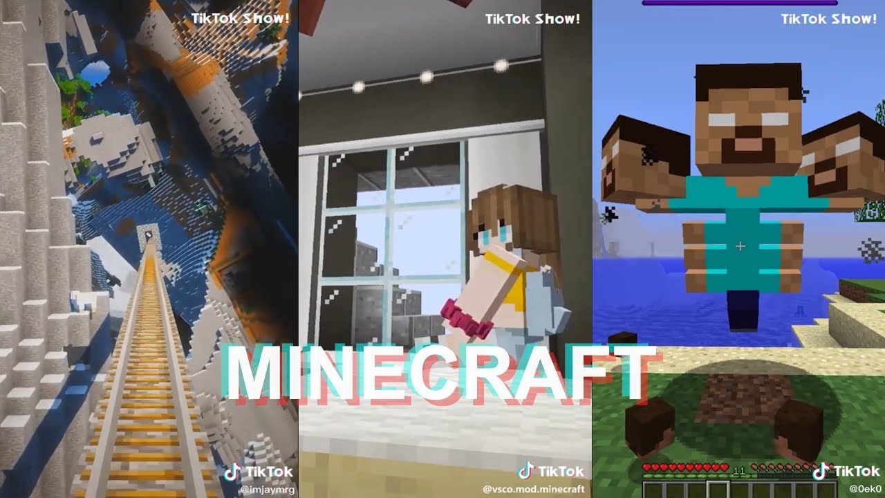 TikTok MINECRAFT compilation 1 TikTok SHOW! - YouTube