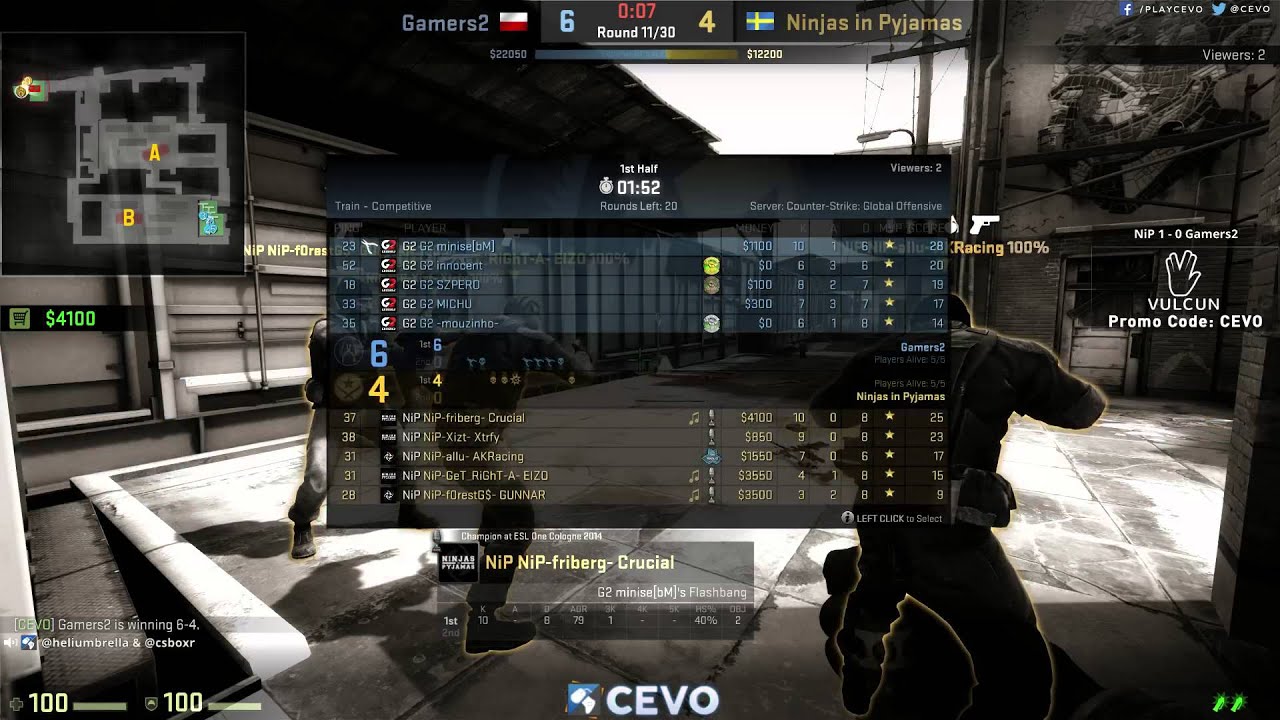 NiP vs Gamers2 Game 2 (CEVO-P CS:GO Season 7) - Helium & Launders - YouTube