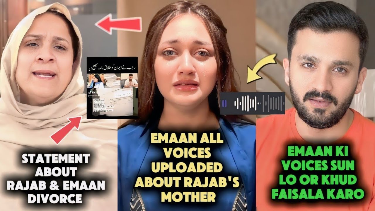 Emaan deserve divorce ? Rajab Butt Uploaded Emaan All Voices | Latest Update.😱#rajabbutt #emaanrajab