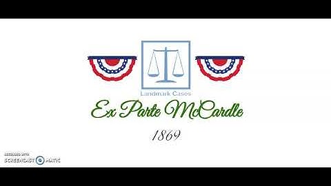Ex Parte McCardle (1869)