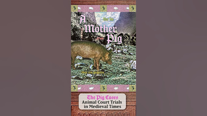 Pig Crimes - Animal Court Trials in Medieval Times