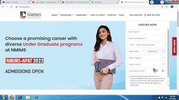 NPAT 2022 - NMIMS Mumbai & others