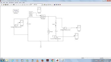 Halfwave controlled rectifier with RLE load Matlab Simulation