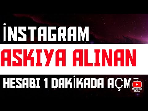 İNSTAGRAM HESABIM ASKIYA ALINDI ÇÖZÜM ROKET HIZI AÇMAK