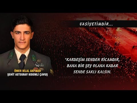 Afrin'de şehit olan Ömer Bilal Akpınar'ın vasiyeti! - Kanal D İle Günaydın Türkiye