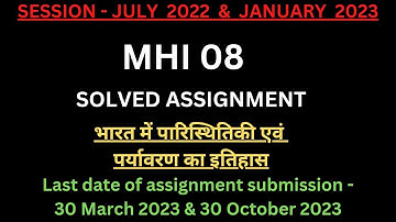 MHI 08 solved assignment 2022-23 | MHI 08 solved assignment in hindi 2022-23 | MHI 08 PDF | IGNOU