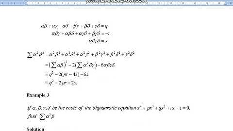 MODULE2- LEC7- Dr. T N KAVITHA- SYMMETRIC FUNCTION OF ROOTS