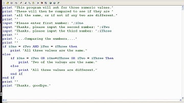 ABMC4007 (Part 4-5) Selection - Compound Statements Examples in JustBasic