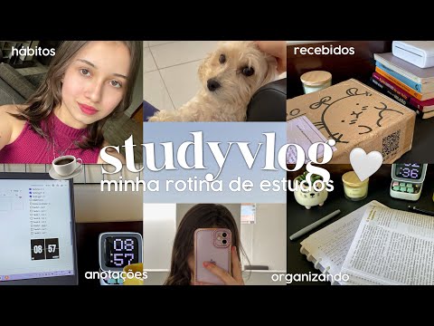 studyvlog | estudos, recebidos, organizando planner… 💗