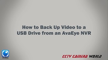 How to Back Up Video to a USB Drive from an AvaEye NVR