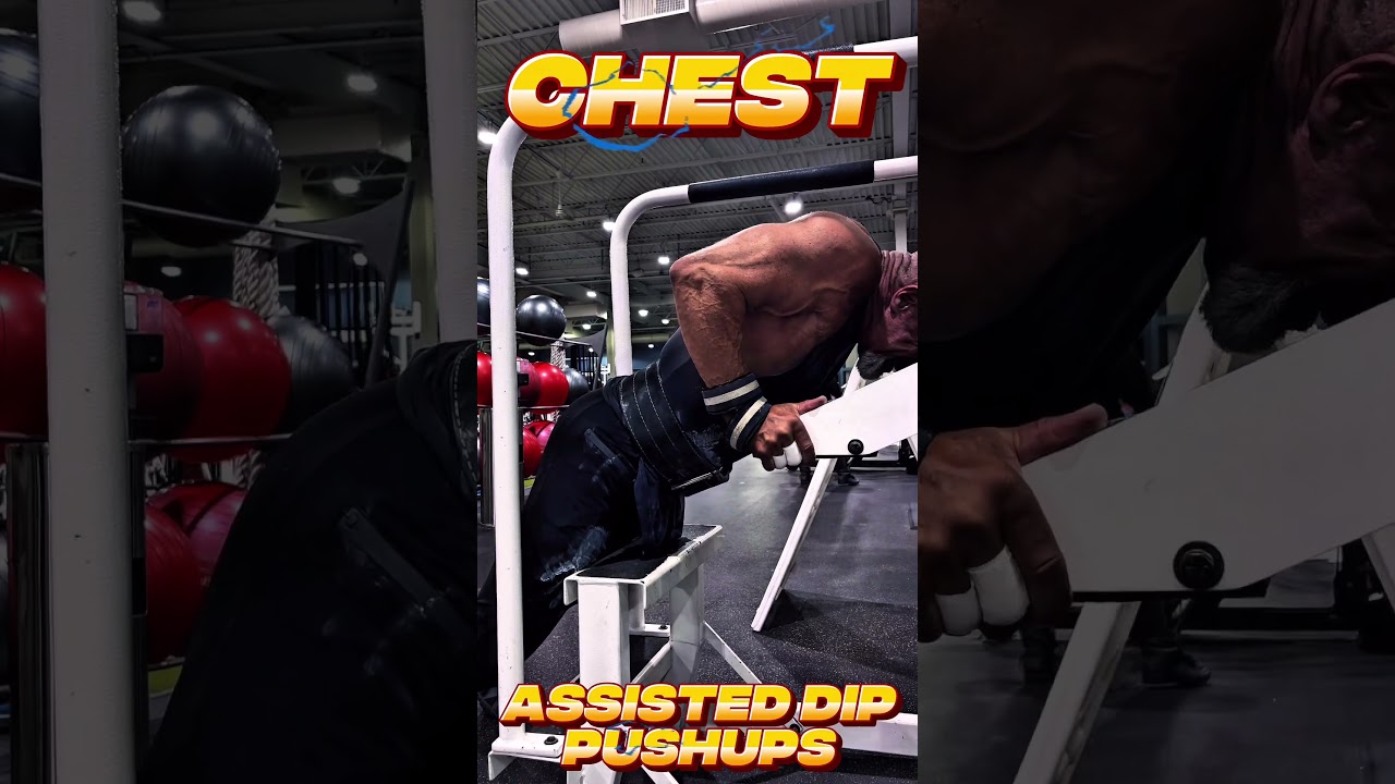 ASSISTED DIPS PUSHUPS FOR CHEST #workout #motivation #muscle #workouttips #chest