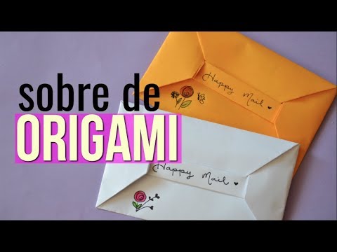 SOBRE ORIGAMI -SOBRE DE PAPEL FÁCIL PARA CARTAS