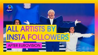 All Artists by Instagram Followers AFTER Eurovision 2024