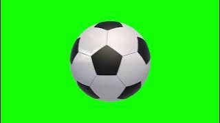 Green screen football ball spinning Free download 3D footage