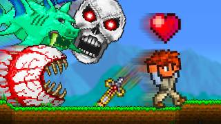 Can a Noob Beat Terraria Mastermode with ONE Life?! | Full Movie