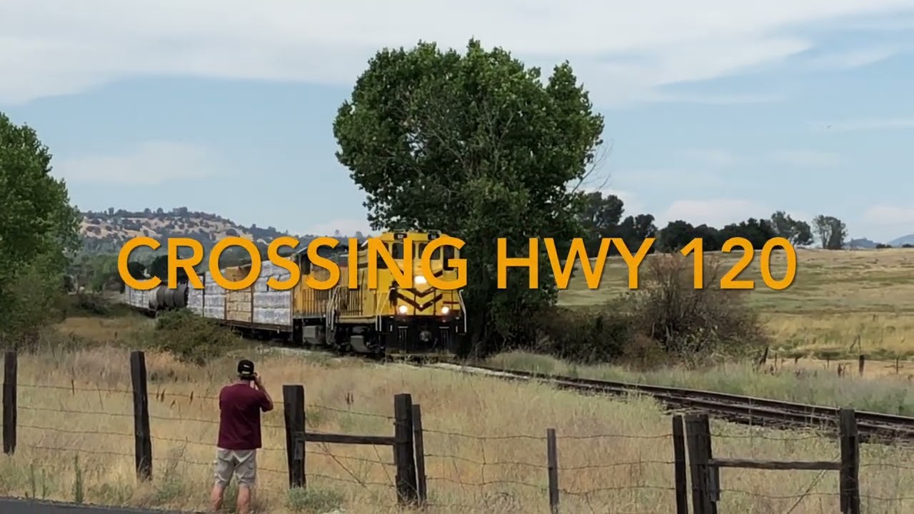 Long Sierra Northern Freight Almost Stalls Climbing Hill