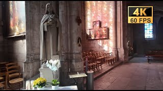 Collégiale (Church) of Vernon near Giverny, Normandy, France. Built between 1072 and 1610 [4K/60fps]