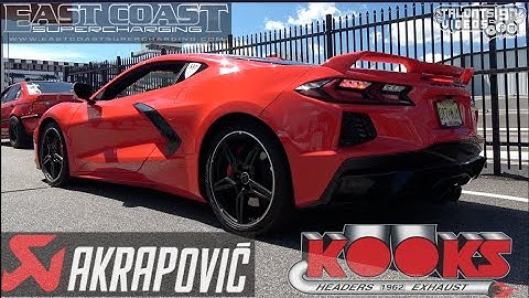 C8 CORVETTE With Kooks Headers & Akrapovic Exhaust - Start Up Revving Acceleration
