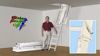 Rainbow F-Series Folding Attic Ladder | Heavy-Duty Steel Attic Access Solution