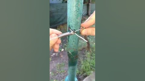 走遍全世界//How to Securely Fasten a Steel Wire to a Metal Pole #diy #tips #tricks #skills