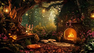 Sudut Nyaman dan Santai di Dalam Hutan Lebat ❖ Melodi Musik Ajaib & Suara Api | Meredakan Stres, Tidur Nyenyak
