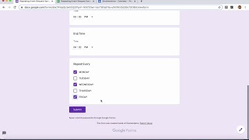 Create Repeating Calendar Events via Google From Submission