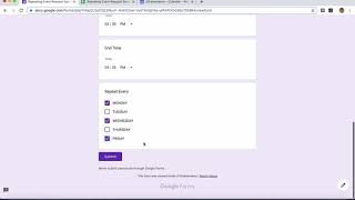 Create Repeating Calendar Events via Google From Submission