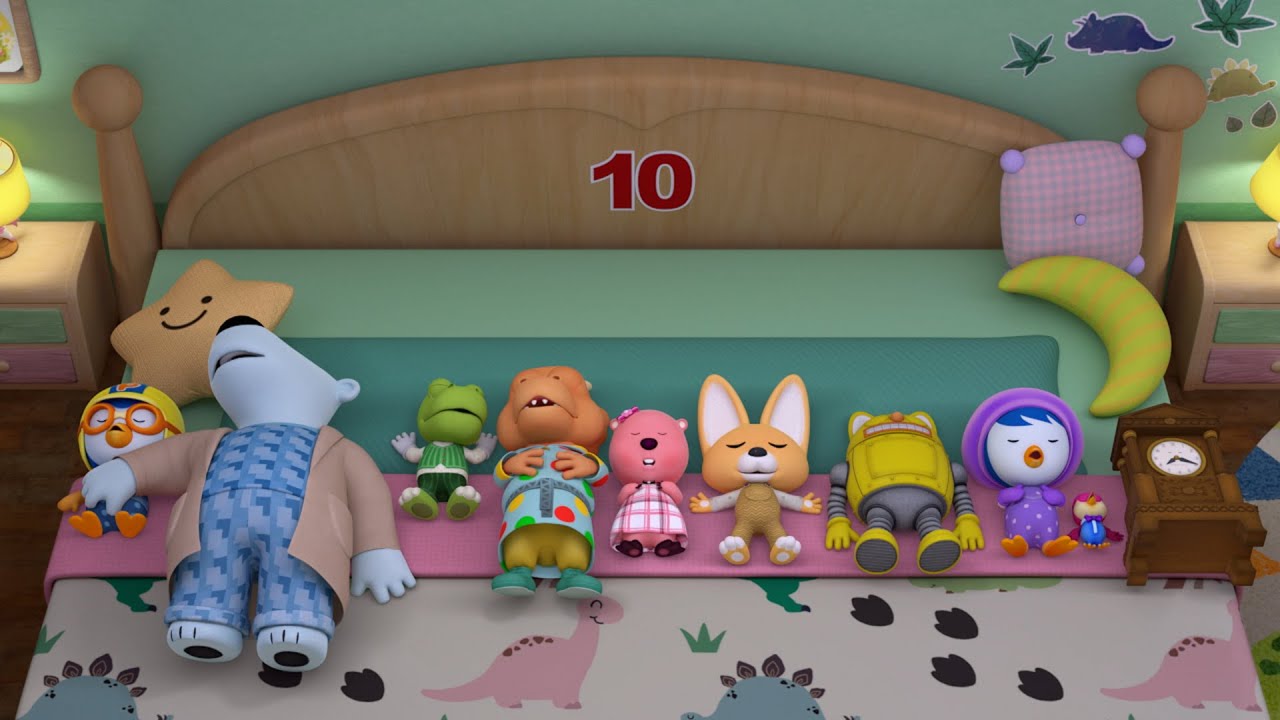 Ten In The Bed | Counting Song for Kids | Nursery Rhymes | Pororo Songs