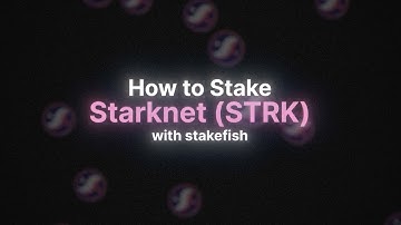 How to stake Starknet (STRK) with stakefish
