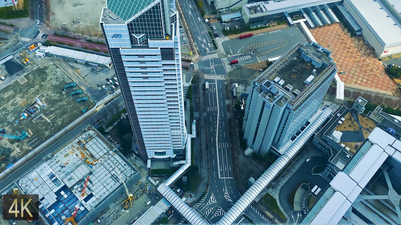 4K A well-maintained road seen from 252 meters above the ground | running 24 hours