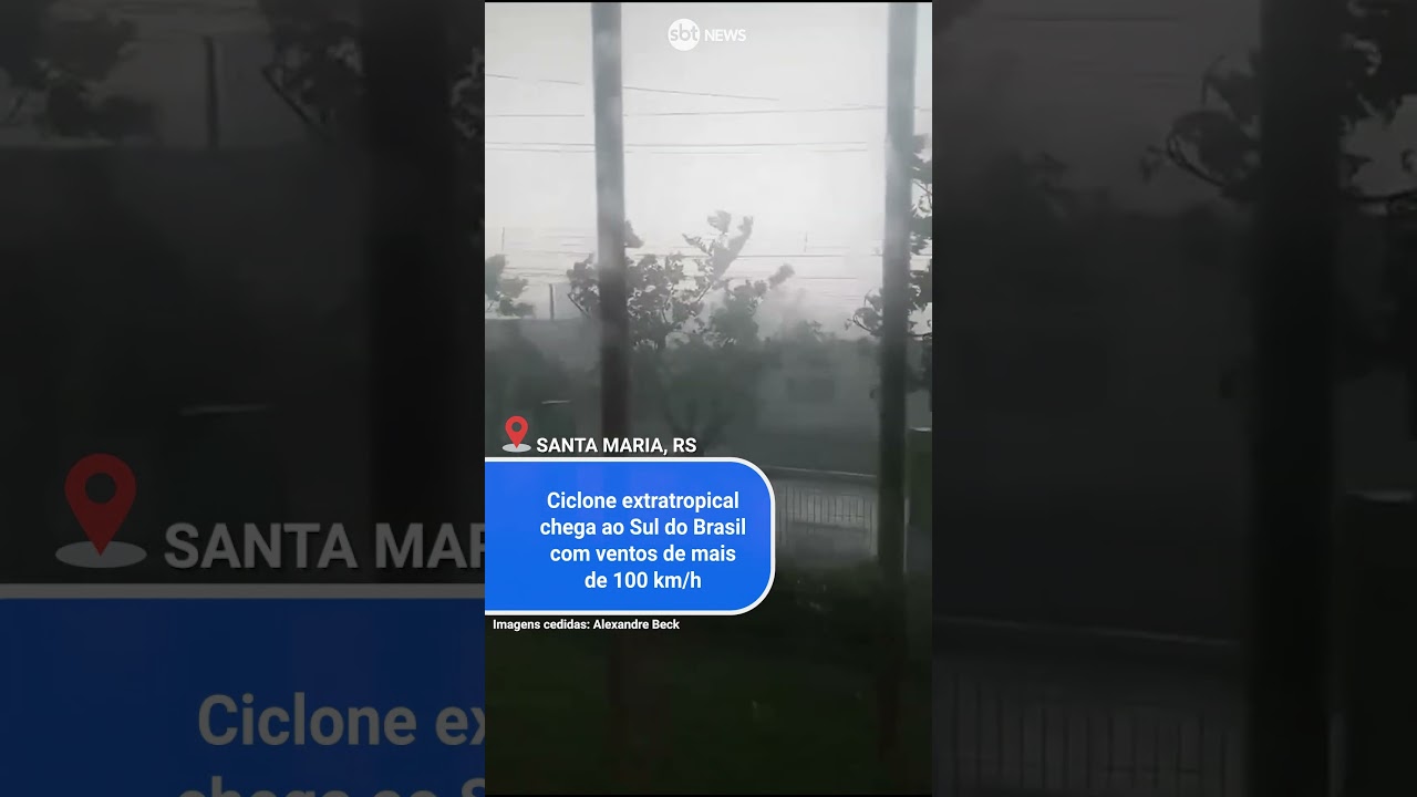 Ciclone extra tropical chega ao sul do Brasil com ventos de mais de 100km/h
