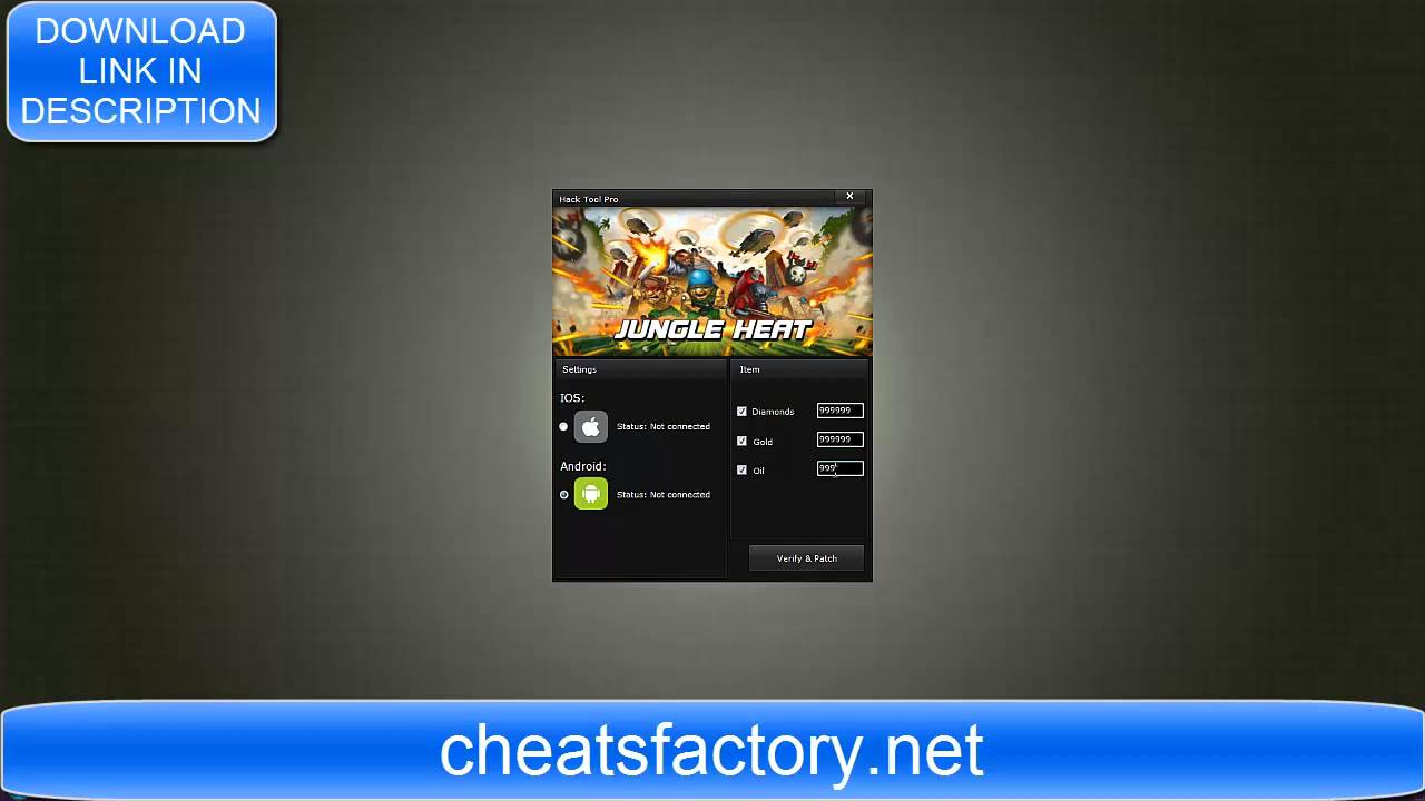 Working Jungle Heat Cheats [get unlimited Diamonds, Gold, Oil] no root no [jb|jailbreak]