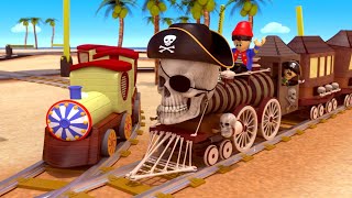 Pirates cartoon for kids - Cartoon Video for kids - Choo choo train kids videos