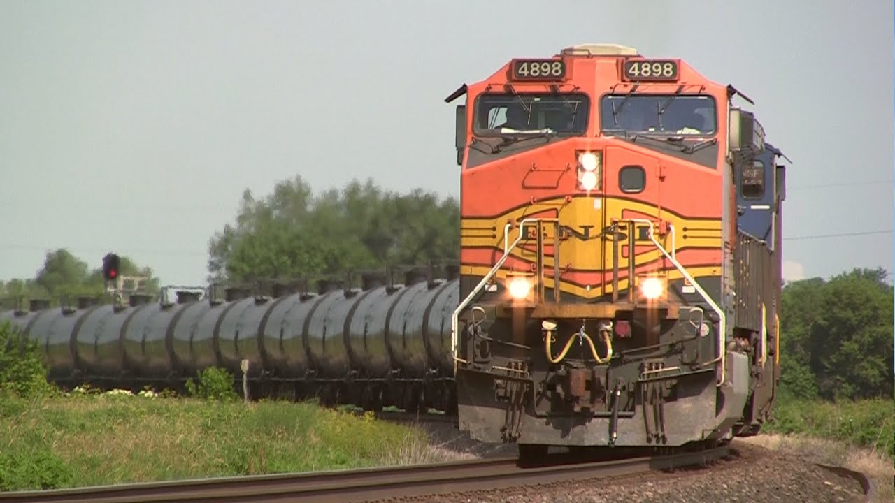 BNSF 4898 East with Quadcopter Views on 6-27-2015 - YouTube