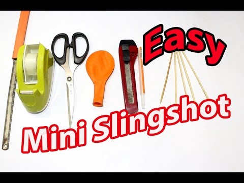 How To Make a mini Slingshot from Balloon and Pen
