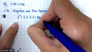 9/2 - Integrated Math 1 - 1-74 - 1-76, Exponents Foldable