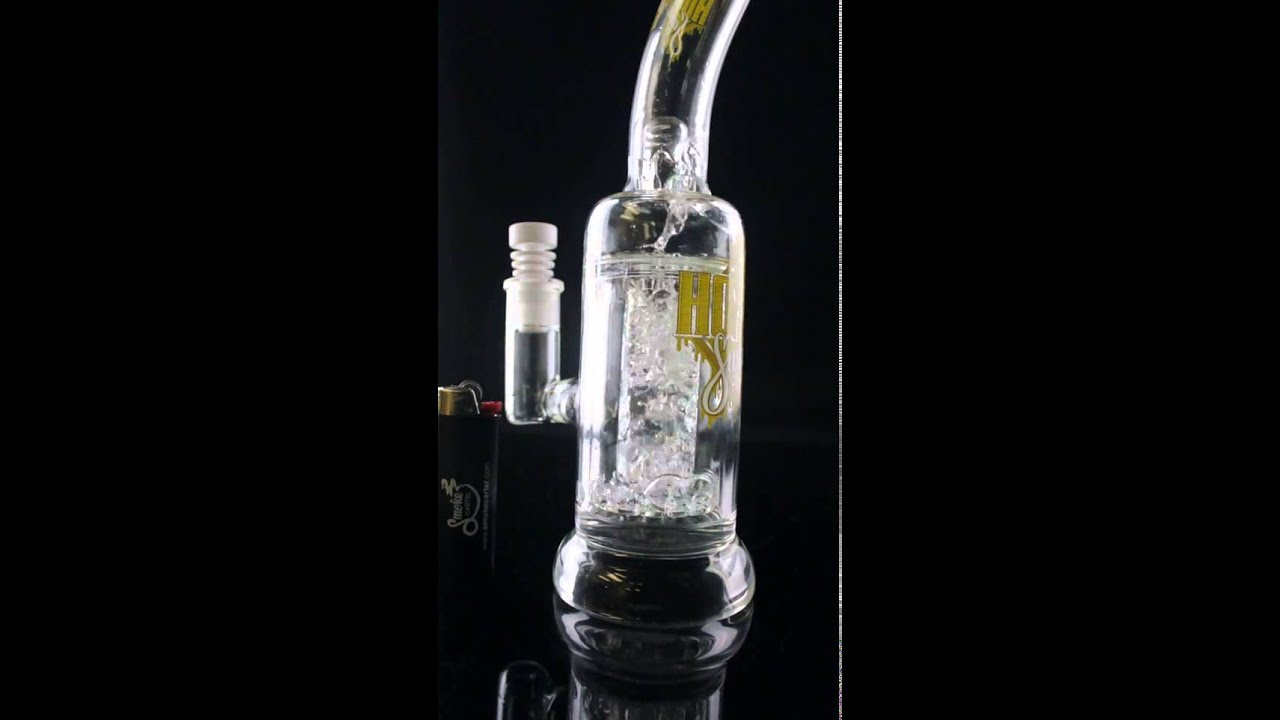 Honey Supply Stemless Double Inset Showerhead Rig with Bent Neck